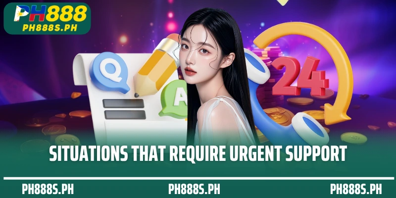 Situations that require urgent support