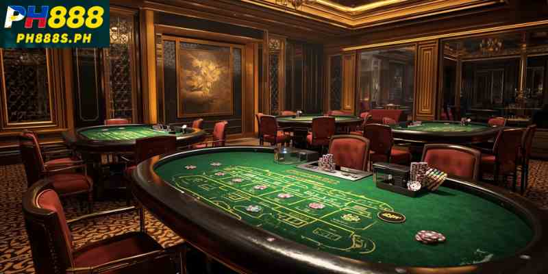 online casino studio hosting live baccarat tables
